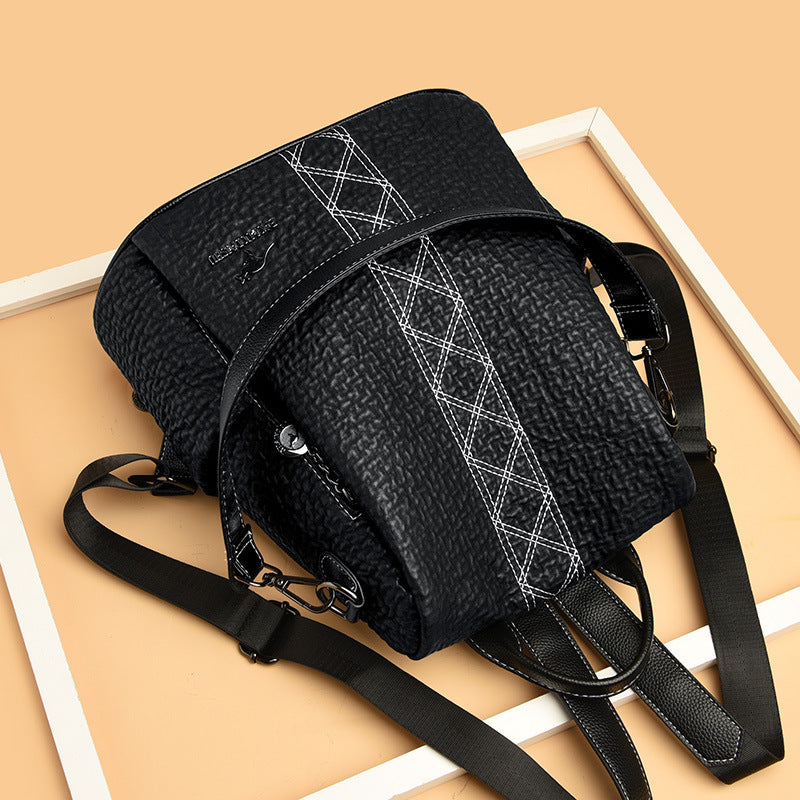 DAISHU Anti-Theft Textured Leather Women's Backpack