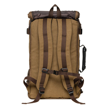 KAUKKO Canvas Travel Backpack Multi-Functional Bag (Black)