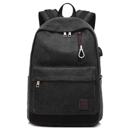 Premium Canvas Fabric Multifunctional Backpack (Black)