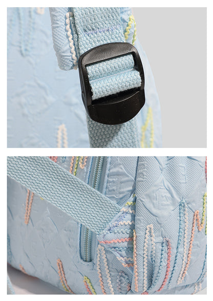 URJIX Embroidered Rainbow Backpack (Black)