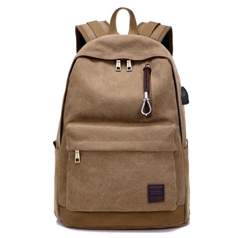 Premium Canvas Fabric Multifunctional Backpack (Brown)