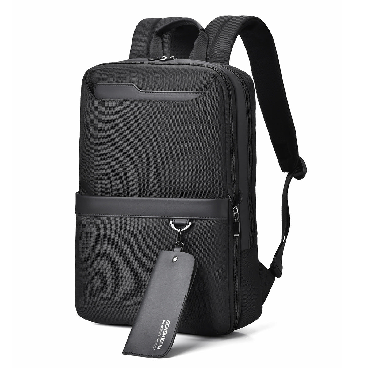 Premium Urban Slim Sleek Minimalist Backpack (Black)
