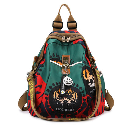 Colorful Luyihelin Striking Tiger Head Women's Backpack