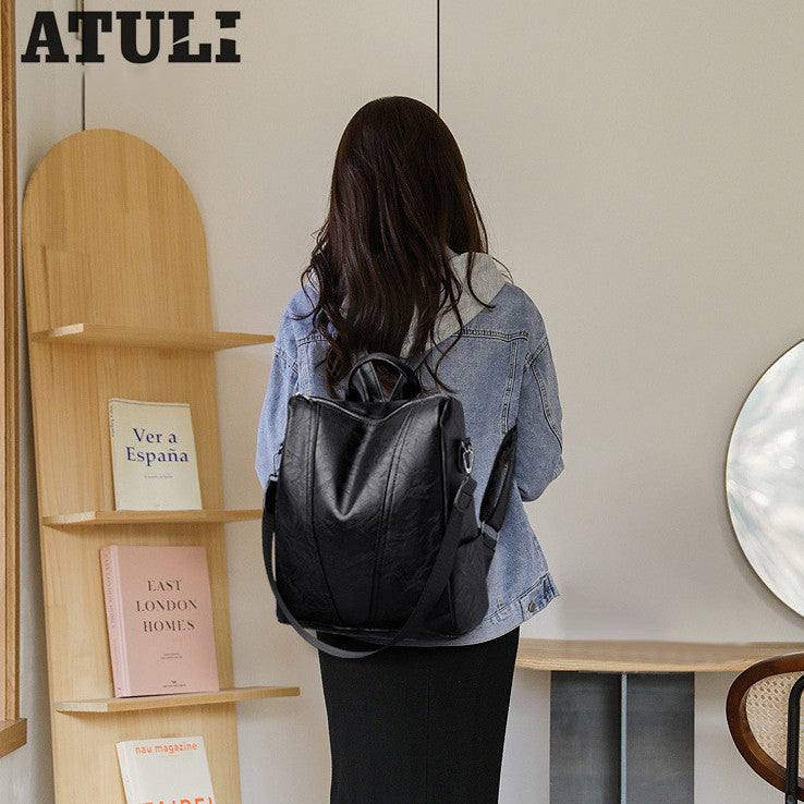 ATULI PU Leather Women's Backpack