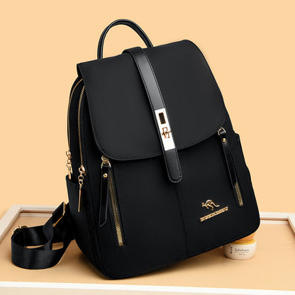 KMFFLY Luxury Distinct Kangaroo Women's Backpack (Black)