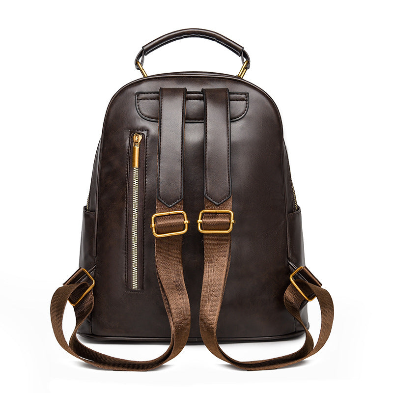 Luxury Vintage Leather Elegant Backpack for Women
