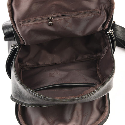 Denglidaishu Durable PU Leather Women's Backpack (Brown)