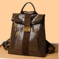 Kangaroo PU Leather Croc Pattern Women's Backpack