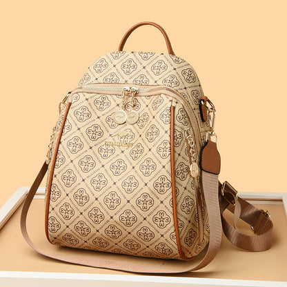 Diamond Flower Women’s Backpack (Khaki)