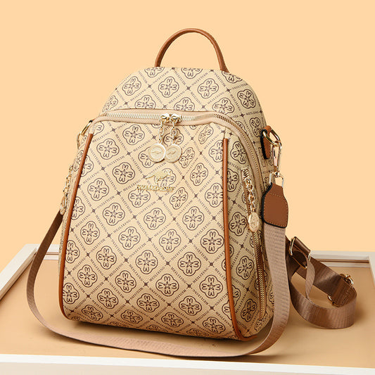 Diamond Flower Women’s Backpack (Khaki)