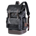 Premium Vintage Leather Dual Strap Flap Over Backpack