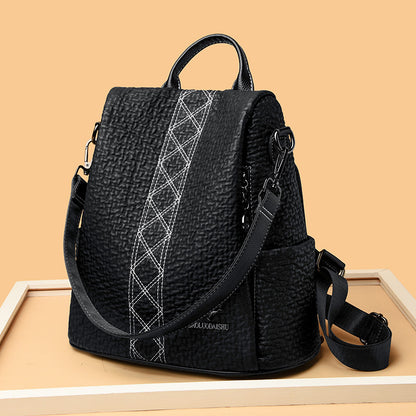 DAISHU Anti-Theft Textured Leather Women's Backpack