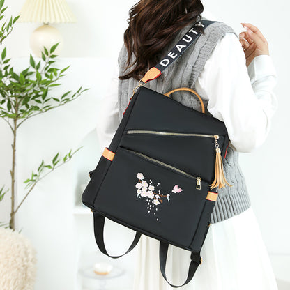 Casual Versatile Style Oxford Cloth Women's Backpack (Black)