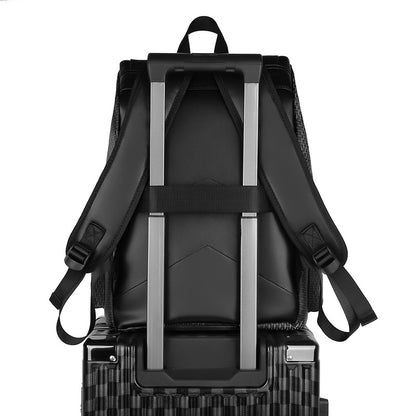 Lanchi Bgas Distinct Plaid Pattern Top Flap Backpack