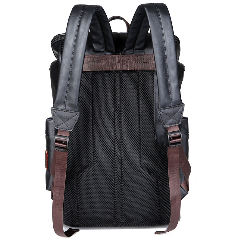 Premium Vintage Leather Dual Strap Flap Over Backpack