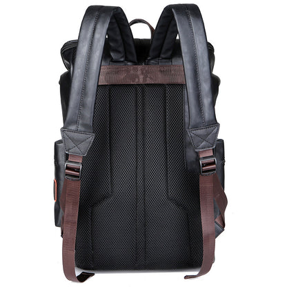 Premium Vintage Leather Dual Strap Flap Over Backpack