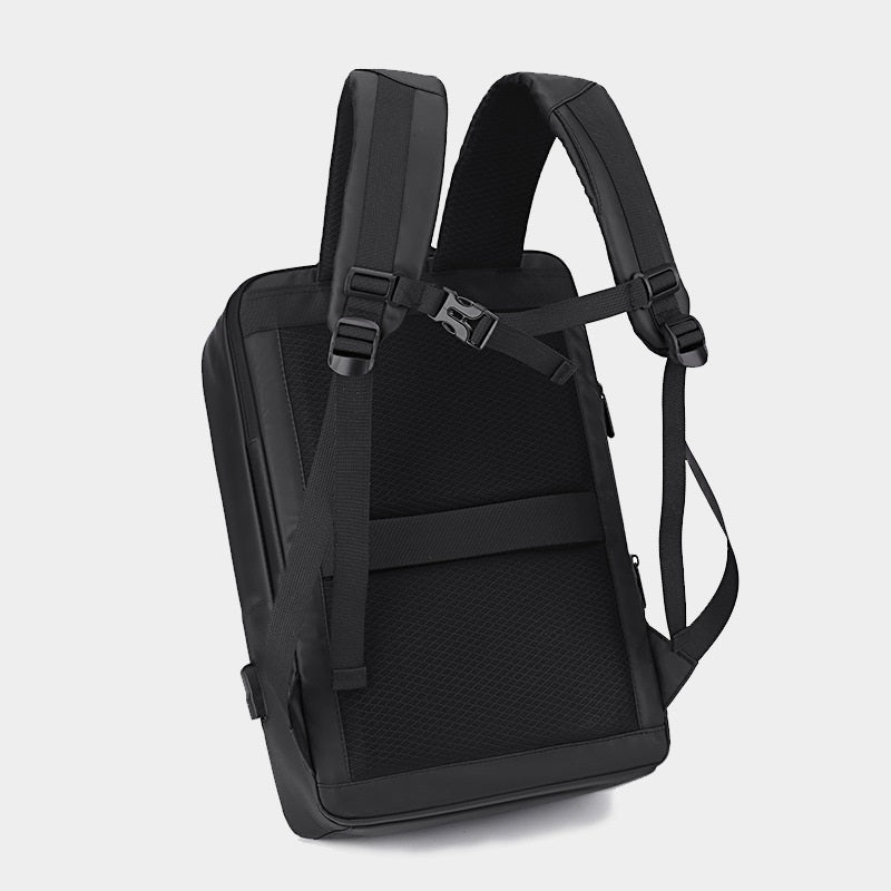 Black Pearl Textured Geometric Premium Backpack