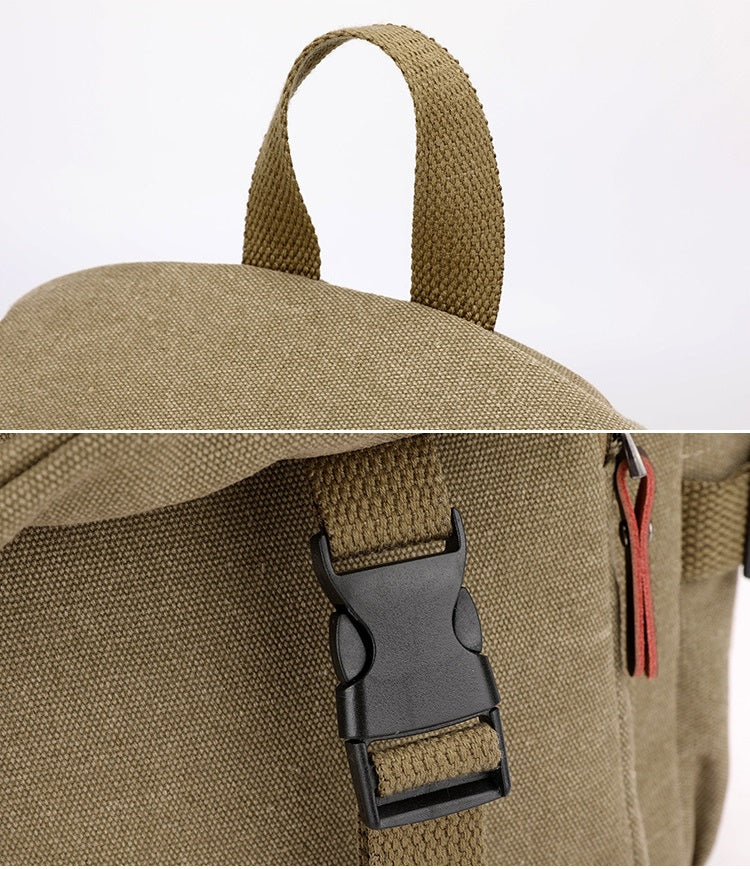 DUTRIEUX Canvas Fabric Solid Design Backapck (Brown)