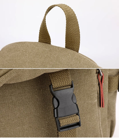 DUTRIEUX Canvas Fabric Solid Design Backapck (Brown)
