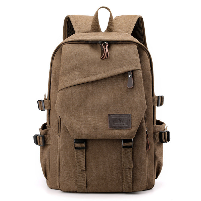 DUTRIEUX Canvas Fabric Solid Design Backapck (Brown)