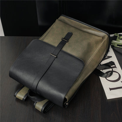 Coteetci Elegant PU Leather Flap Top Backpack (Green)