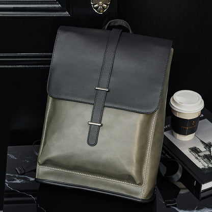 Coteetci Elegant PU Leather Flap Top Backpack (Green)