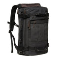 KAUKKO Canvas Travel Backpack Multi-Functional Bag (Black)
