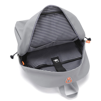 Minimalist Waterproof Orange Zipper Backpack (Black)