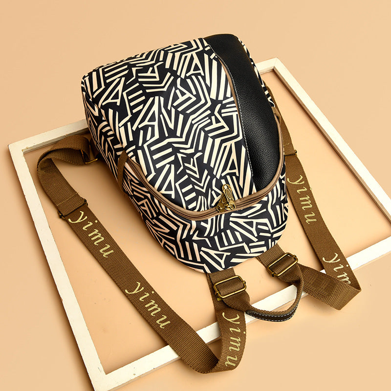 White Pattern Women’s Backpack