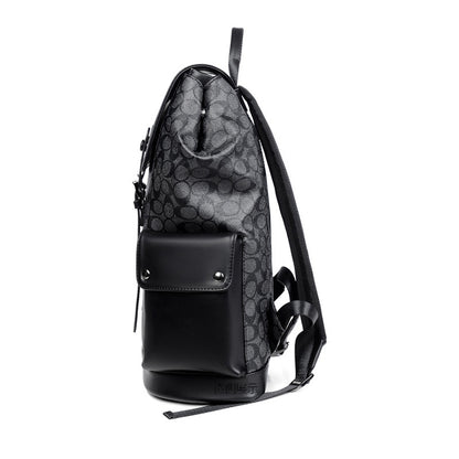 Chuang Kehe Checkered Pattern Leather Backpack (Checkered)