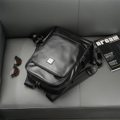 ETONWEAG K6073 Smart Minimalist Leather Backpack