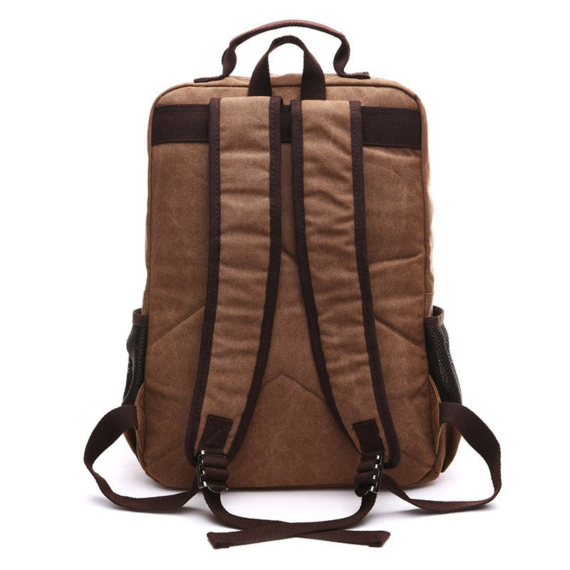 XAFITI Vintage Canvas Fabric Backpack (Black)