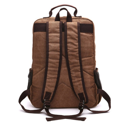 XAFITI Vintage Canvas Fabric Backpack (Black)