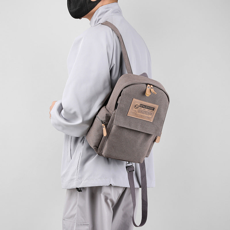 DINGXINYIZU 2-in-1 Functional Crossbody Sling Bag Backpack (Grey)