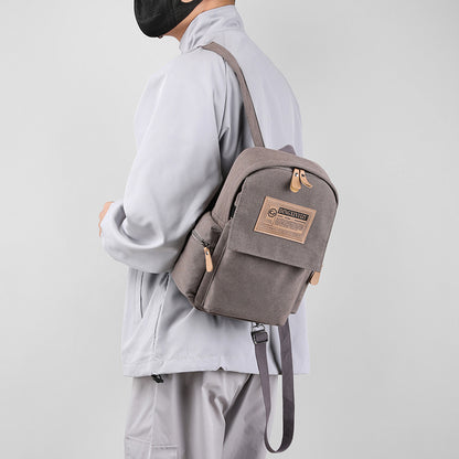 DINGXINYIZU 2-in-1 Functional Crossbody Sling Bag Backpack (Grey)