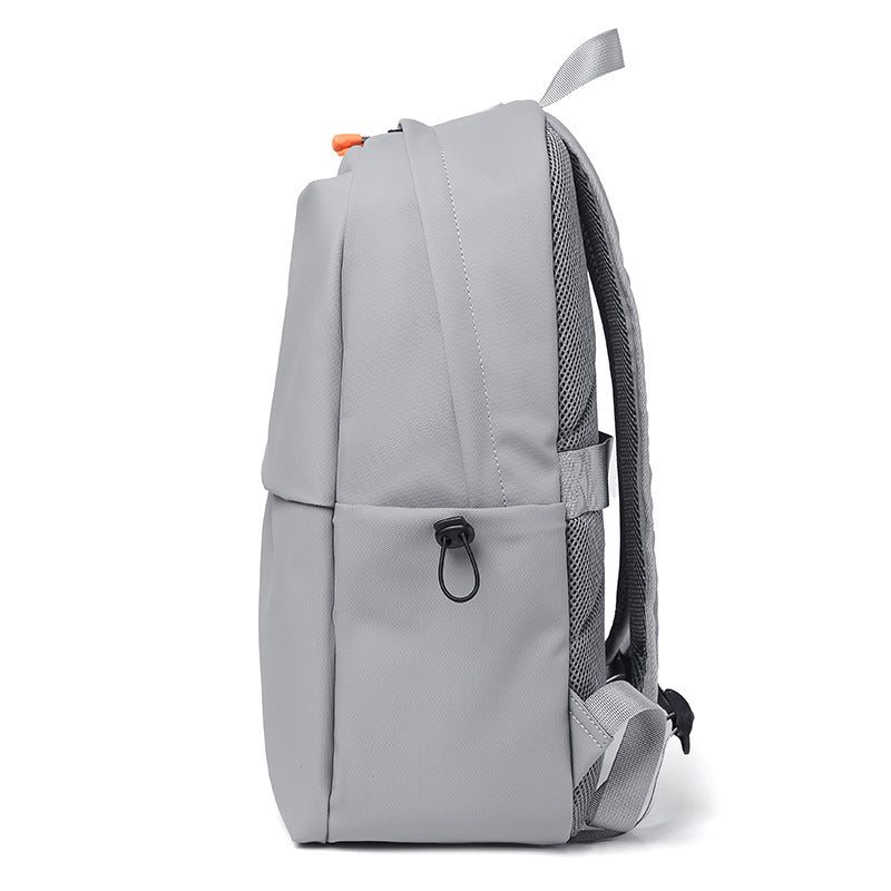Minimalist Waterproof Orange Zipper Backpack (Black)