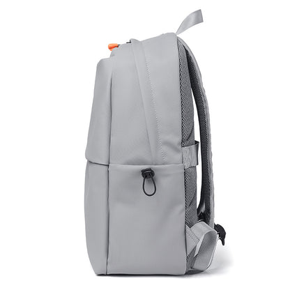Minimalist Waterproof Orange Zipper Backpack (Black)