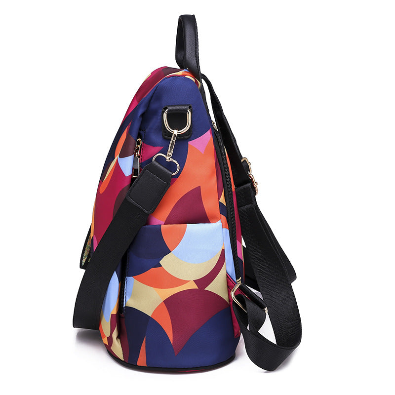 Poaba Vibrant Geometric Colorful Women's Backpack