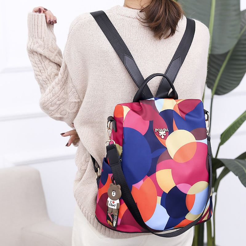 Poaba Vibrant Geometric Colorful Women's Backpack