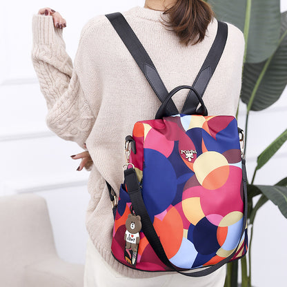 Poaba Vibrant Geometric Colorful Women's Backpack