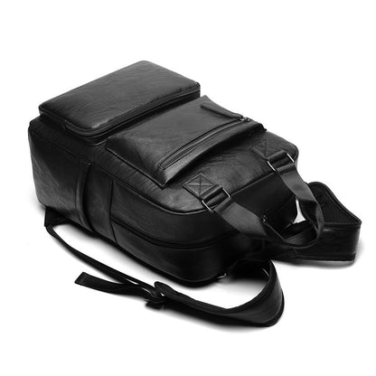 Casual Multifunctional Leather Backpack (Coffe)