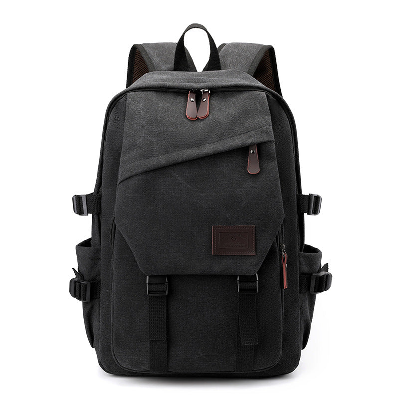 DUTRIEUX Canvas Fabric Solid Design Backapck (Black)