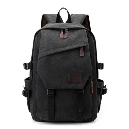 DUTRIEUX Canvas Fabric Solid Design Backapck (Black)