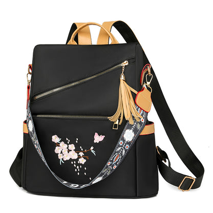 Casual Versatile Style Oxford Cloth Women's Backpack (Black)