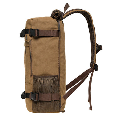 KAUKKO Canvas Travel Backpack Multi-Functional Bag (Black)