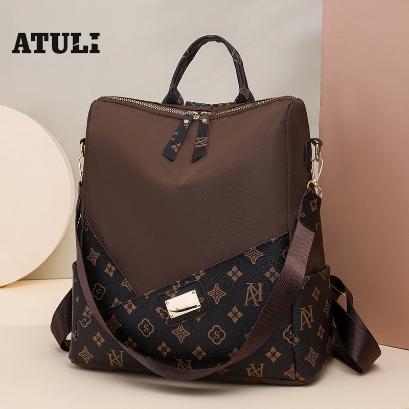 Elegant Fashion Luxury Pattern Women's Backpack (Brown)