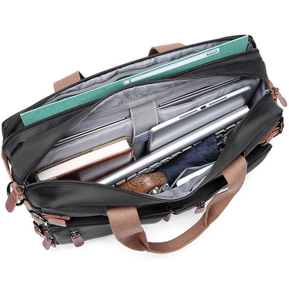 BAOSHA Convertible Durable Canvas Briefcase Backpack (Grey)