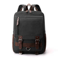 2-in-1 Functional Canvas Crossbody Sling Bag Backpack (Black)