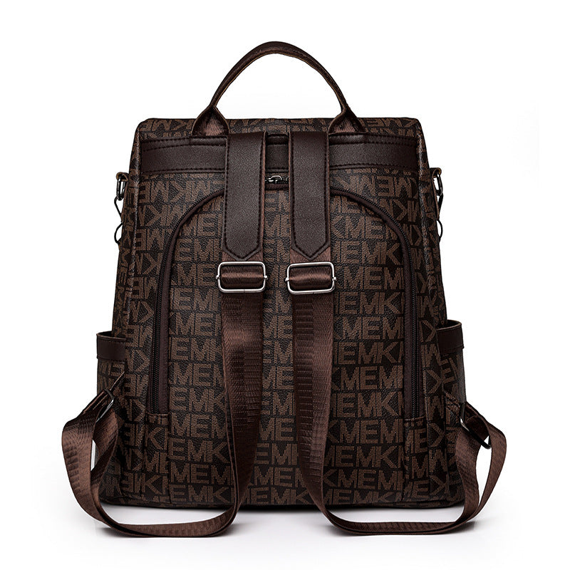 MK Anti-Theft PU Leather Women's Backpack
