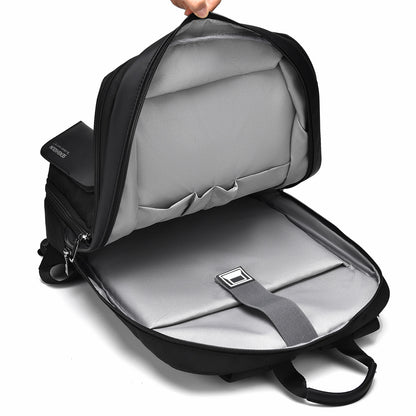 Premium Urban Slim Sleek Minimalist Backpack (Black)